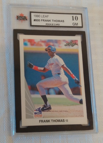 1990 Leaf Baseball Card #300 Frank Thomas RC Rookie KSA GRADED 10 GEM MINT White Sox HOF