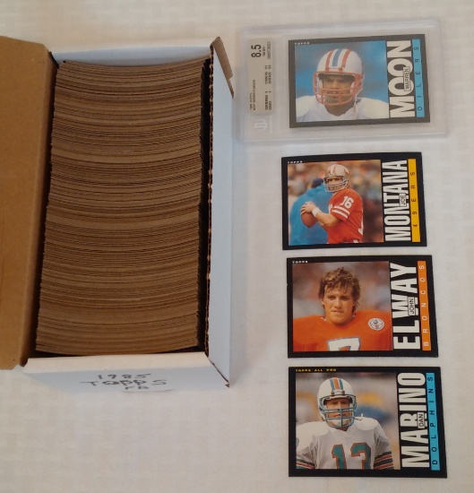 Vintage 1985 Topps NFL Football Card Complete Set w/ Warren Moon Rookie RC Elway Marino Stars