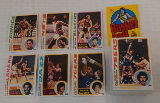 Vintage 1978-79 Topps NBA Basketball Card Complete Set NRMT Sharp Jabbar Erving Walton Marvich