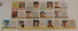 13 Vintage 1961 1962 1963 Post Cereal Hand Cut Baseball Card Lot Howard Boyer Boog Moon Podres