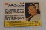 Vintage 1962 Post Cereal Baseball Card Hand Cut Canadian #2 Bobby Richardson Yankees