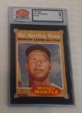 Vintage 1962 Topps Baseball Card #471 Mickey Mantle All Star SCD GRADED 5 EX Yankees HOF