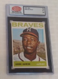 Vintage 1964 Topps Baseball Card #300 Hank Aaron Braves HOF SCD 7 NRMT