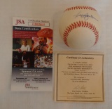 Autographed Signed ROMLB Baseball JSA COA Reggie Jackson Angels Yankees Orioles A's Bobby Brown Ball