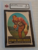 Vintage 1958 Topps NFL Football High Grade Card KSA GRADED 9 MINT #33 Steve Meilinger Redskins