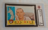 Vintage 1960 Topps Baseball Card #248 Del Rice Braves KSA GRADED 8 NRMT MINT
