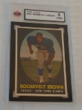 Vintage 1958 Topps NFL Football High Grade Card KSA GRADED 8.5 NRMT MT+ #102 Roosevelt Brown Giants