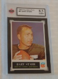 Vintage 1965 Philadelphia NFL Football Card #81 Bart Starr Packers HOF KSA GRADED 8.5 NRMT MINT+
