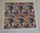 1992 Wild Card NFL Football 6 Card Uncut Factory Sheet P-1 Barry Sanders Stat Smashers Insert