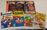 7 Vintage Disney Comic Book Lot Uncle Scrooge Black Hole Whitman Comics