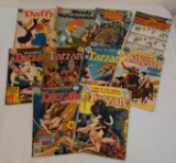 10 Vintage Comic Book Lot Dell DC Comics Tarzan Woody Woodpecker Daffy Swamp Thing Sergio Aragones