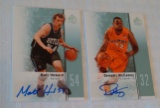 2 SP Authentic NBA Basketball 2011-12 Autographed Signed Insert Card Lot Matt Howard Demetri McCamey