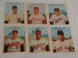 6 Vintage 1967 Dexter Press MLB Baseball Jumbo Card Lot Bunning Kaline Killebrew Brooks Frank Yaz