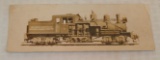 Vintage Lima Locomotive Ohio Train Advertising Card 3x9 Toronto Knoxville Western Railroad Photo