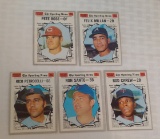 5 Vintage 1970 Topps Baseball Sporting News All Star Card Lot Rose Carew Santo