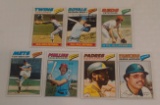 7 Vintage 1977 Topps MLB Baseball Card Star HOF Lot Brett Rose Seaver Schmidt Reggie Winfield Carew