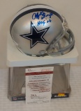 Rayfield Wright Autographed Signed Mini NFL Football Helmet Cowboys HOF Inscription JSA COA