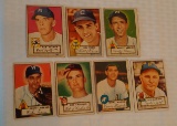 7 Different Vintage 1952 Topps Baseball Card Lot