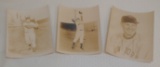 3 Original Vintage 1940s MLB Baseball NY Giants Player B/W 8x10 Photo Lot Very Rare Press Wire