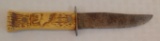 Vintage Colonial Hunting Knife Moose Handle