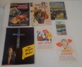 Vintage Ephemera Lot The Prince Of Peace Religious Publication Magazine Comic Books Racing Cars