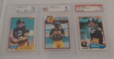3 Terry Bradshaw PSA Beckett GRADED Card Lot NFL Football Topps 1979 1981 1982 Steelers HOF 6 7 7.5