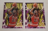 1996-97 Skybox Z Force #11 Michael Jordan Bulls Regular Card & Sticker Insert Gold HOF NBA