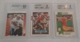 3 Steve Young NFL Football BGS GRADED Card Lot 49ers BYU 9 MINT #'d 1989 Topps Traded