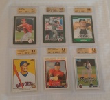 6 Baseball BGS GRADED 9.5 GEM MINT Rookie Card Lot RC Harvey Ellsbury Andrus Leake Braden Santana