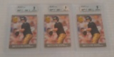 3 Brett Favre 1991 Fleer Ultra Rookie Card Lot RC BGS GRADED 9 MINT HOF Packers Falcons Jets Vikings