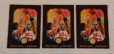 3 NBA 1995-96 Skybox E-XL #10 Black Border Card Basketball Michael Jordan Bulls HOF Lot