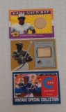 3 Game Used Relic Jersey Bat Card Insert Lot Andrew Dawson Cubs Expos