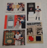 5 Jim Thome Relic Jersey Bat Combo Dual Insert Card Lot Indians Phillies Soriano Palmeiro