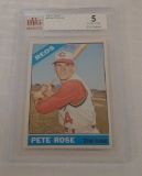 Vintage 1966 Topps Baseball Card #30 Pete Rose Reds Phillies Beckett GRADED 5 EX