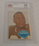 Vintage 1960 Topps NFL Football Card #23 Jim Brown Cleveland Browns HOF Beckett GRADED 3.5 VG+