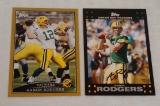 2009 Topps Gold #141 Insert Aaron Rodgers 1275/2009 Packers & 2007 #18 NFL Football Card Lot