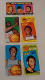 5 Vintage 1970-71 Topps NBA Basketball Card Lot Tall Boys Stars HOFers Hawkins Alcindor Reed Frazier