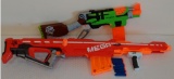 2 Large Nerf Gun Lot Foam Bullets N-Strike Elite Mega & Sling Fire Bolt Action Plastic Toys Blaster