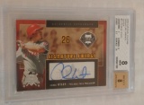 2005 National Pastime Signature Swings Insert Chase Utley Phillies Silver BGS GRADED 8 NM-MT