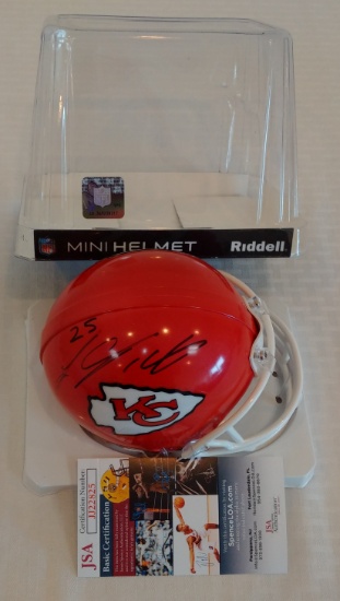 LeSean McCoy Autographed Signed Riddell Mini NFL Football Helmet Kansas City Chiefs JSA Super Bowl