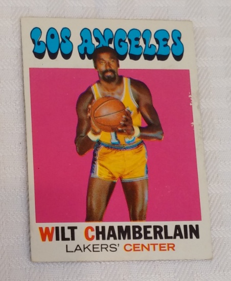 Key Vintage 1971-72 Topps NBA Basketball Card #70 Wilt Chamberlain Lakers HOF