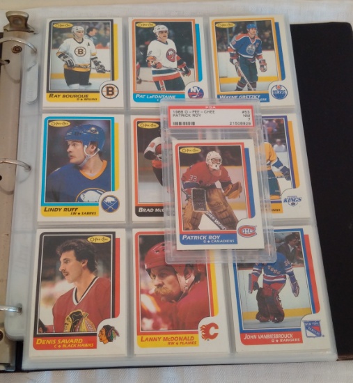 Vintage 1986-87 OPC O Pee Chee NHL Hockey Card Complete Set #1-264 NRMT Patrick Roy PSA 7 Lemieux