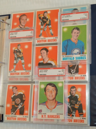 Vintage 1970-71 Topps NHL Hockey Card Complete Set #1-132 NRMT Orr Perreault Park Rookie PSA 8 Nice
