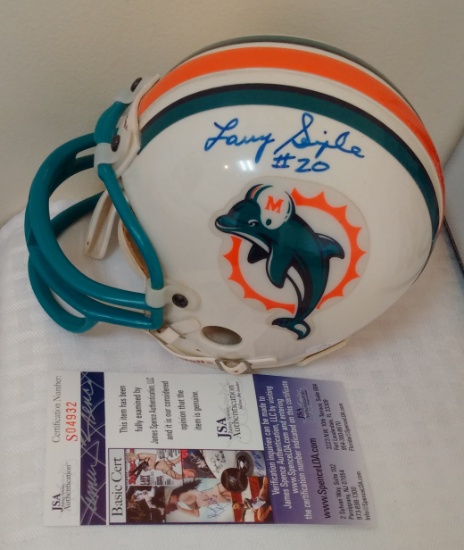 Dolphins Larry Seiple Autographed Signed Riddell Mini Football Helmet NFL JSA COA