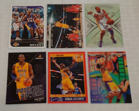 6 Different Kobe Bryant NBA Basketball Card Lot Lakers HOF 1999 Topps Chrome Highlight Reel Insert