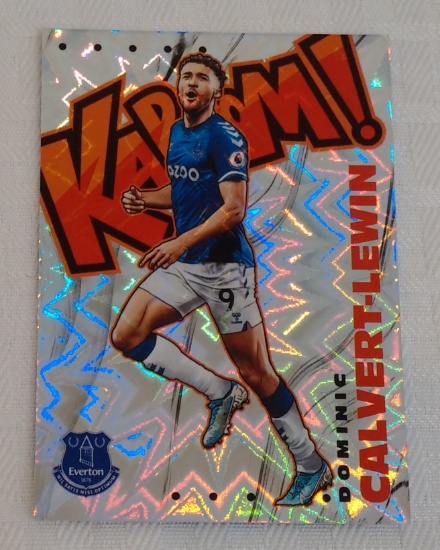 2020-21 Panini Prizm Premier League Soccer Insert Card #8 Domini Calvert-Lewin Kaboom! Foil Everton