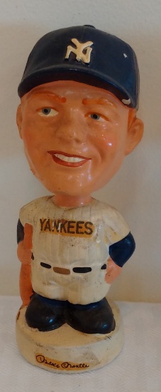 Vintage 1960s Baseball Mini Bobblehead Nodder Bobble Mickey Mantle Magnet Base Yankees HOF Mega Rare