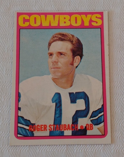 Key Vintage 1972 Topps NFL Football Rookie Card #200 Roger Staubach Cowboys HOF RC Navy