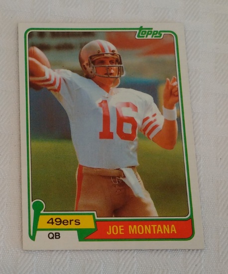 Key Vintage 1981 Topps NFL Football Rookie Card RC Joe Montana 49ers HOF Centered Grade It Very Nice