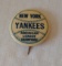 Vintage New York Yankees Small Pin Button 1950s 1960s American League Champions